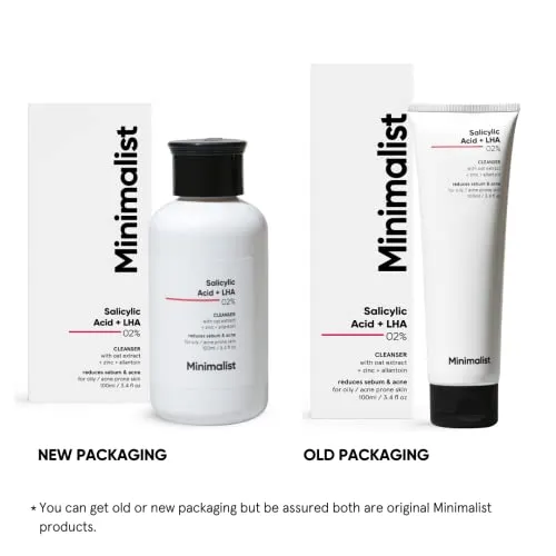 Minimalist 2% Salicylic Acid Face Wash For Oily Skin | Sulphate Free, Anti Acne Face Cleanser With Lha & Zinc For Acne Or Pimples | Men & Women 100 Ml