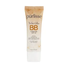 purlisse Perfect Glow BB Cream SPF 30: Clean & Cruelty-Free, Medium Flawless Coverage, Hydrates with Jasmine | Medium 1.4oz