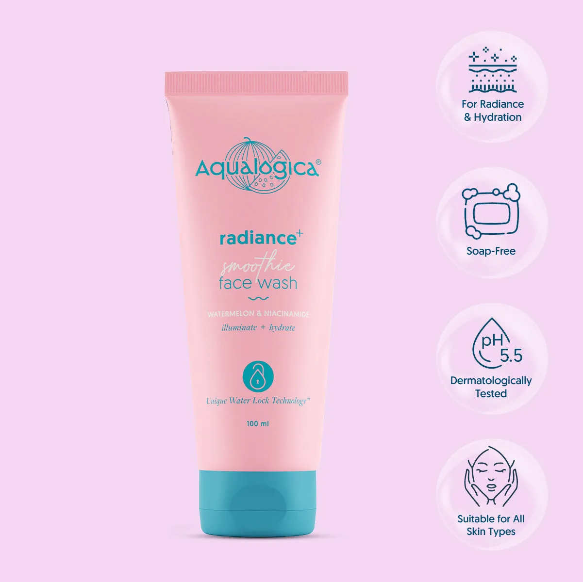 Radiance  Smoothie Face Wash with Watermelon & Niacinamide for Clear & Oil-Free Skin - 100ml
