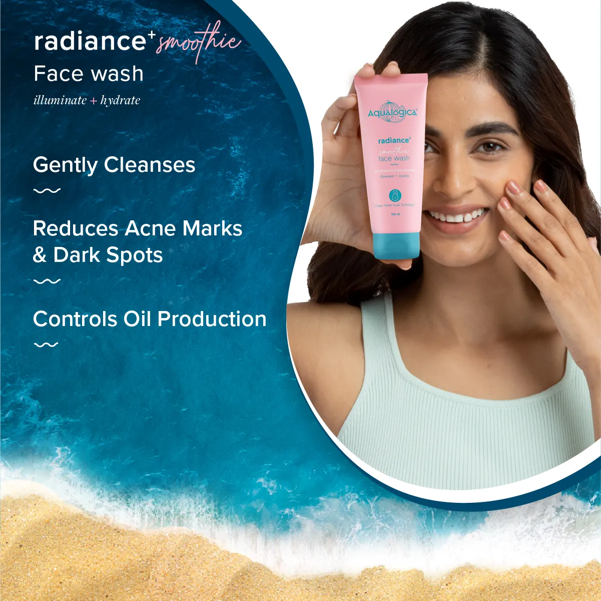 Radiance  Smoothie Face Wash with Watermelon & Niacinamide for Clear & Oil-Free Skin - 100ml