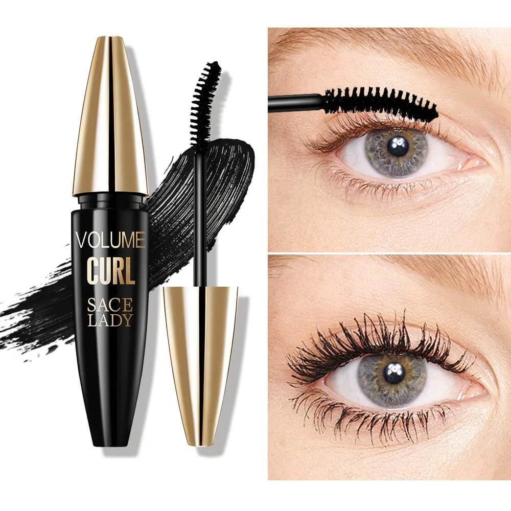 SACE LADY Waterproof Mascara – Lengthening, Curling, Smudge-Proof & Long-Lasting Volume
